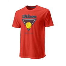 Wilson Tennis Tshirt Tennis Club Tech (Baumwollmix) 2022 rot Herren
